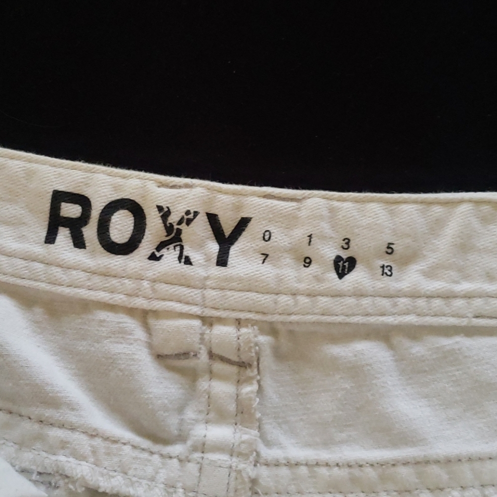 VINTAGE White Roxie Jean's Mini Skirt Size 11 - Picture 4 of 8